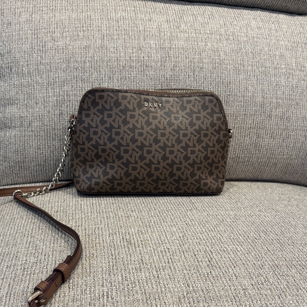 DKNY Monogram Brown Crossbody Bag